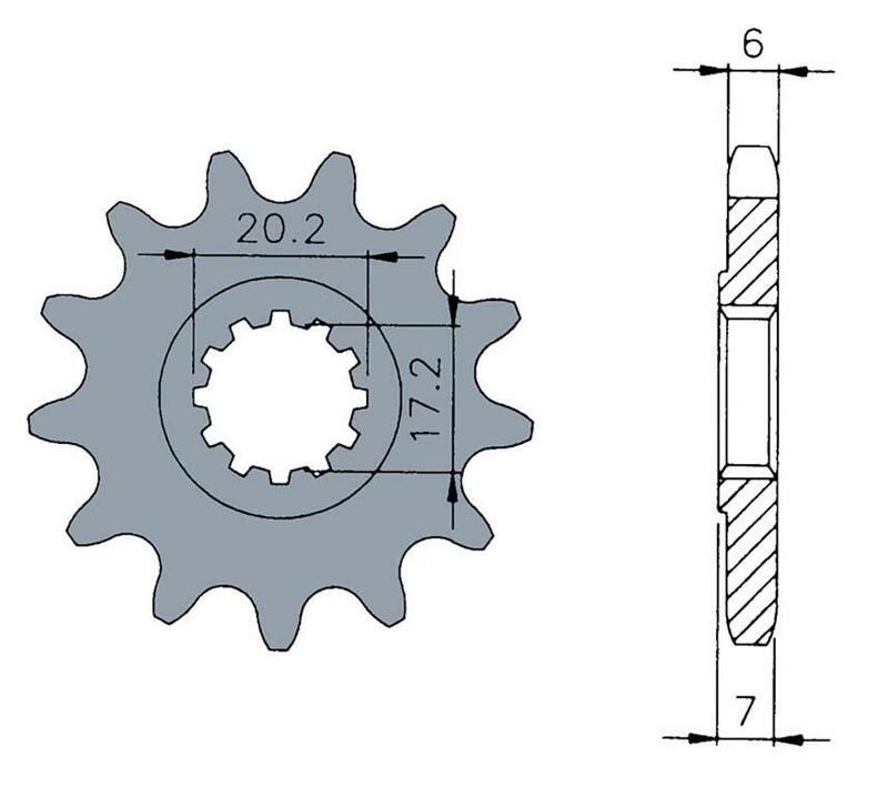 Tecnium standaard stalen rondsel voor 1120 - 420