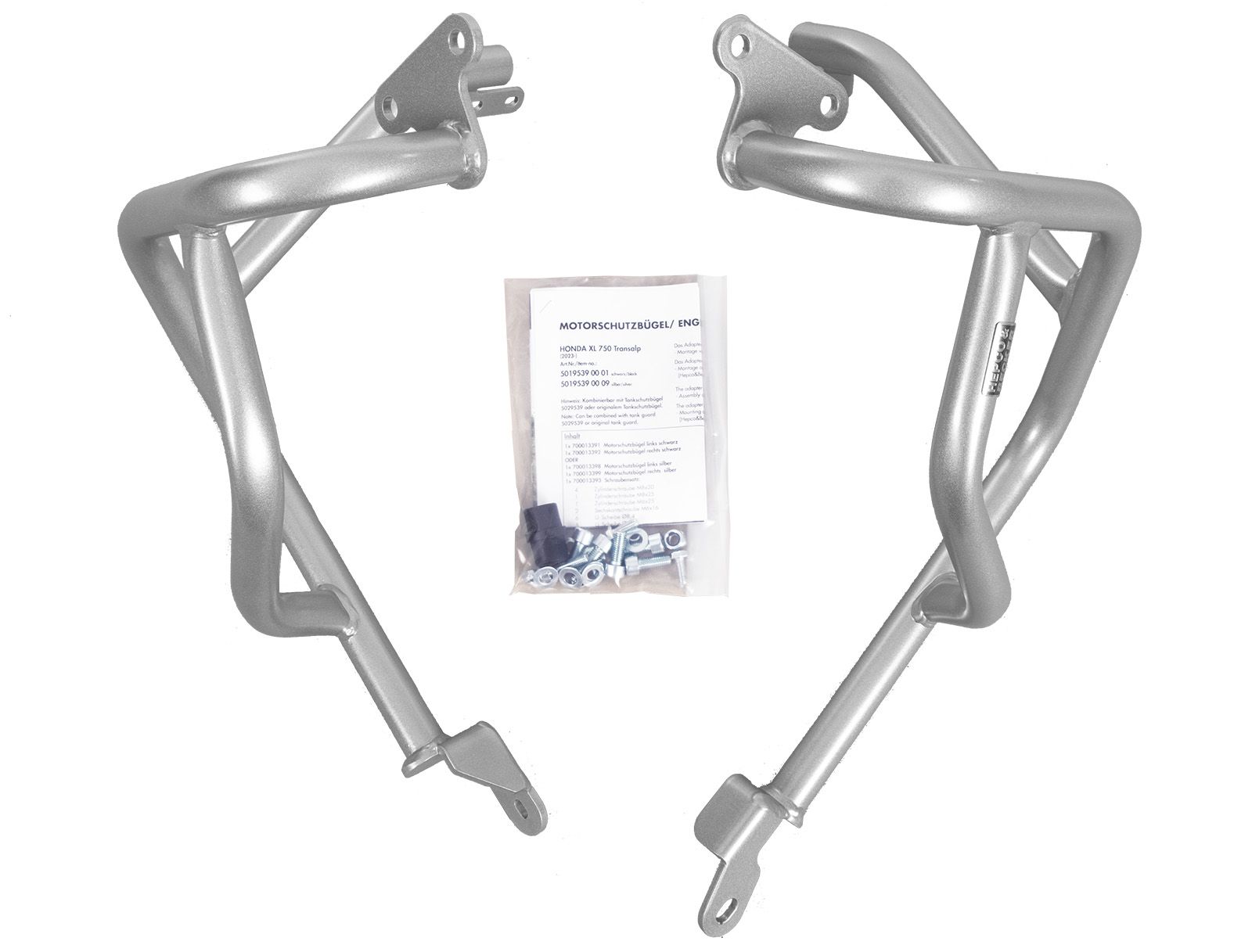 Motorbeschermer zilver voor Honda XL 750 Transalp (25- ) Hepco & Becker