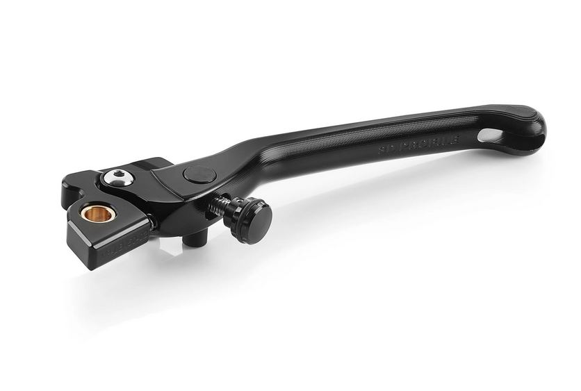 Sporthendel RIZOMA 3D, links voor Vespa GTS/GTS Super/GTV/GT (-'22), zwart geanodiseerd