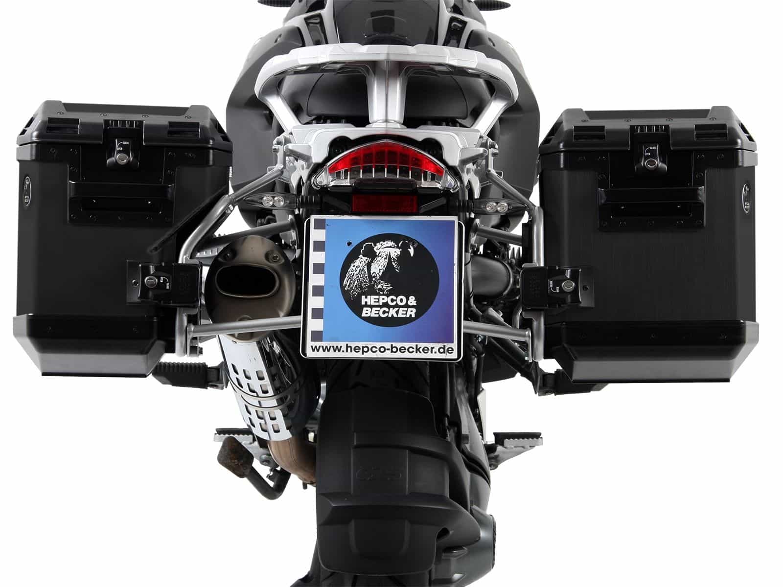 Kofferdrager set Cutout drager incl. kofferset Xplorer Cutout zwart voor BMW R 1200 GS /Adventure (-13)