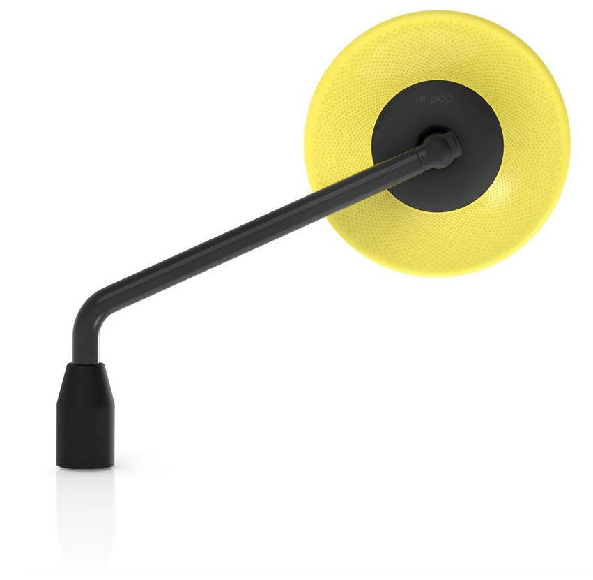 Spiegel RIZOMA E-POP links of rechts voor Vespa, zwart/geel