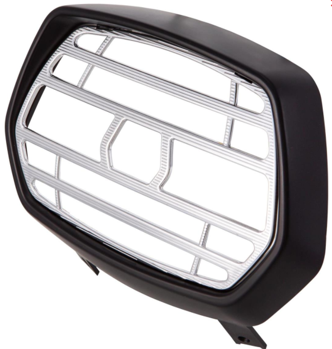 Lamprooster zwart mat voor Vespa Sprint 50-150ccm 2T/4T, rooster - chroom