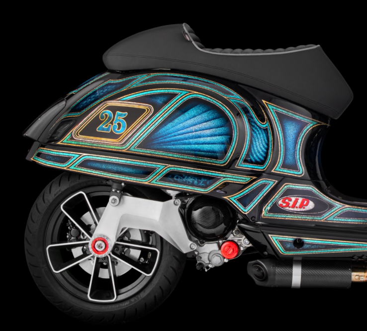 Zwenkarm, achter voor Vespa GTS/GTS Super/GTV 125-300cc met ABS, zilver