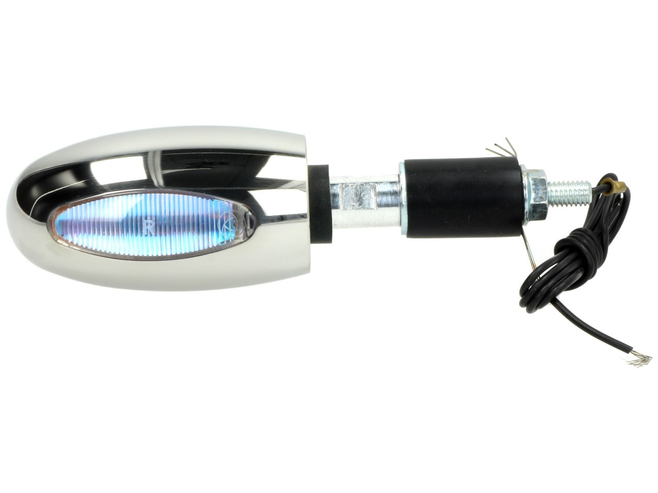 Kellermann aanwijzer, BL 1000 wit, roestvrij staal, halogeen, VR/VL, 12 V, 21 W, gepolijst zilver, glanzend
