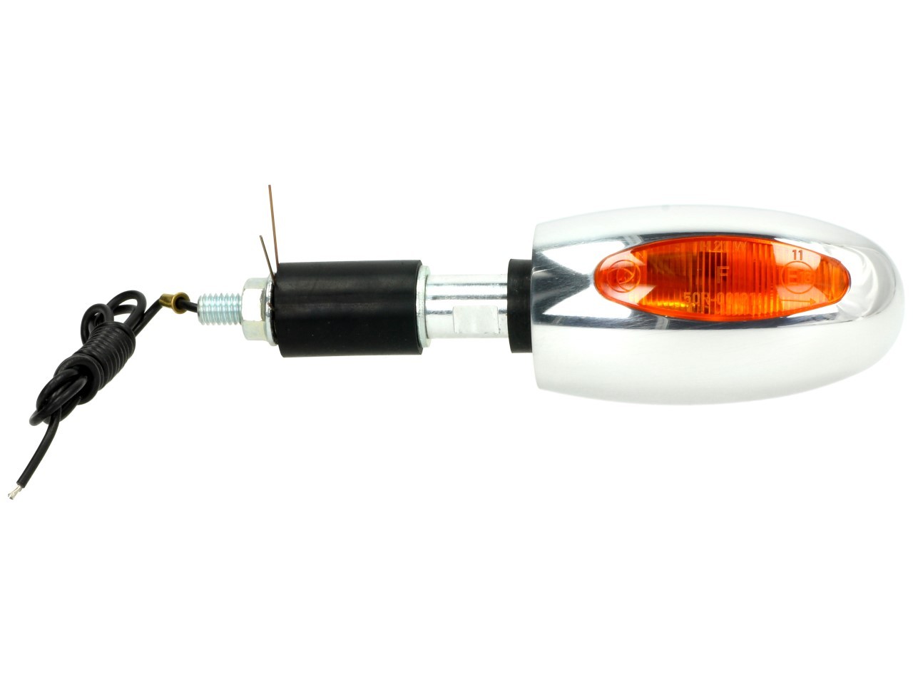 Kellermann aanwijzer, BL 1000 geel, aluminium, halogeen, VR/VL, 12 V, 21 W, gepolijst chroom, glanzend