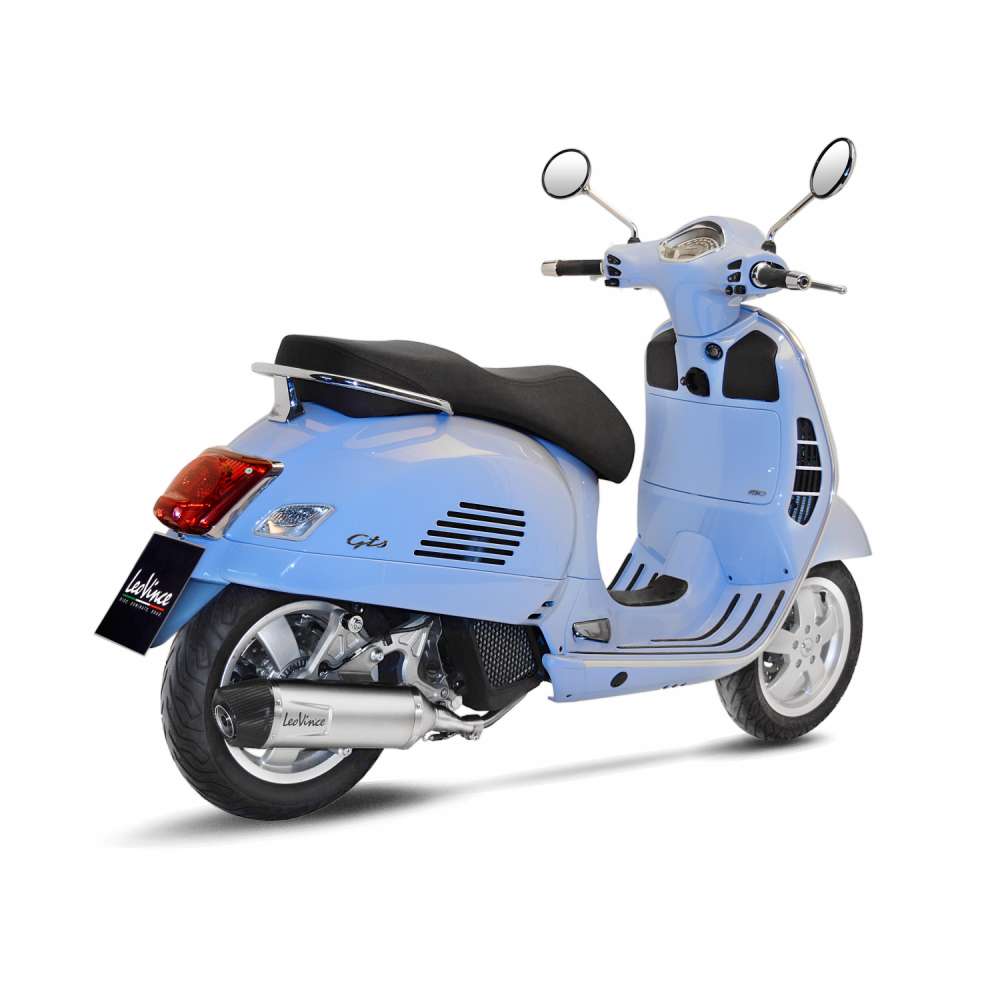 LeoVince compleet systeem LV One Evo voor Vespa GTS 125 /150, roestvrij staal zilver, ABE, Euro4