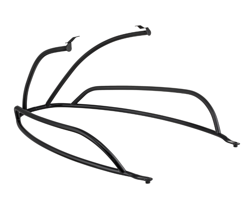 Crashbar zijafdekking voor Vespa Primavera/Sprint/Elettrica 50-150cc, glanzend zwart