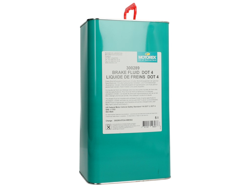 Motorex remvloeistof, DOT 4, 5 l, helder