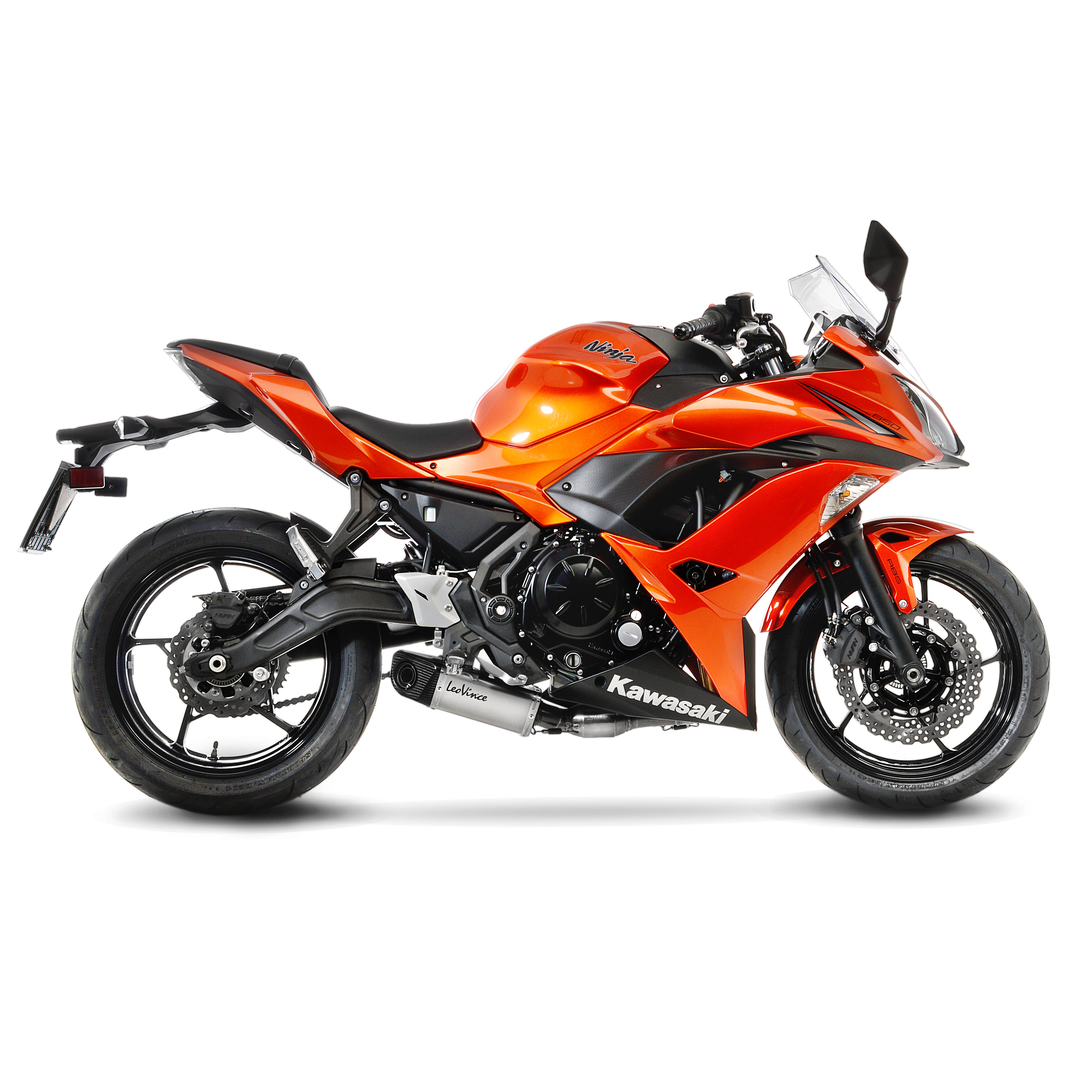 LeoVince uitlaatsysteem SBK Underbody Evo 2, compleet systeem voor Z 650 / Ninja 650 (Bj.17-19)