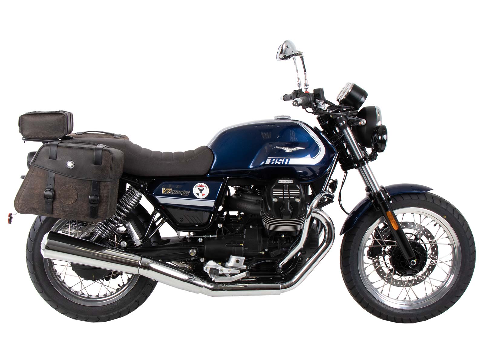 C-Bow zijdrager zwart voor Moto Guzzi V7 850 Special/Stone/Centenario (21-24) Hepco & Becker