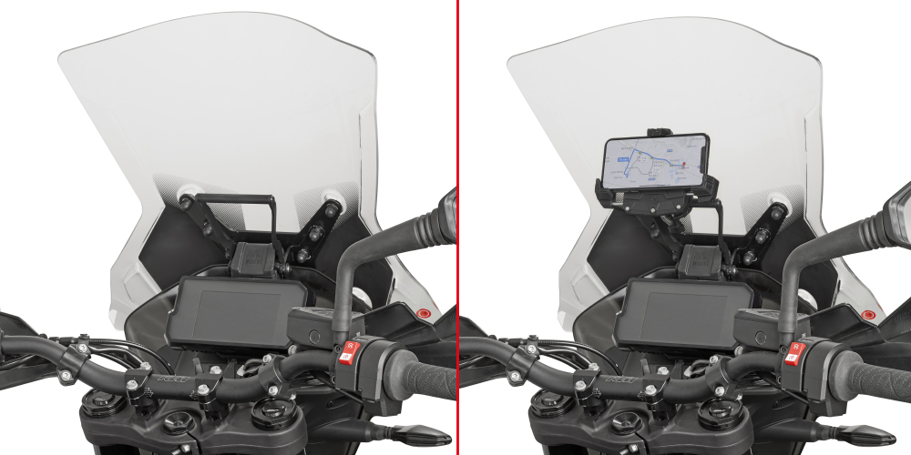 Beugel voor montage op het windscherm voor satellietnavigatie/smartphone voor KTM 790 Adventure Givi