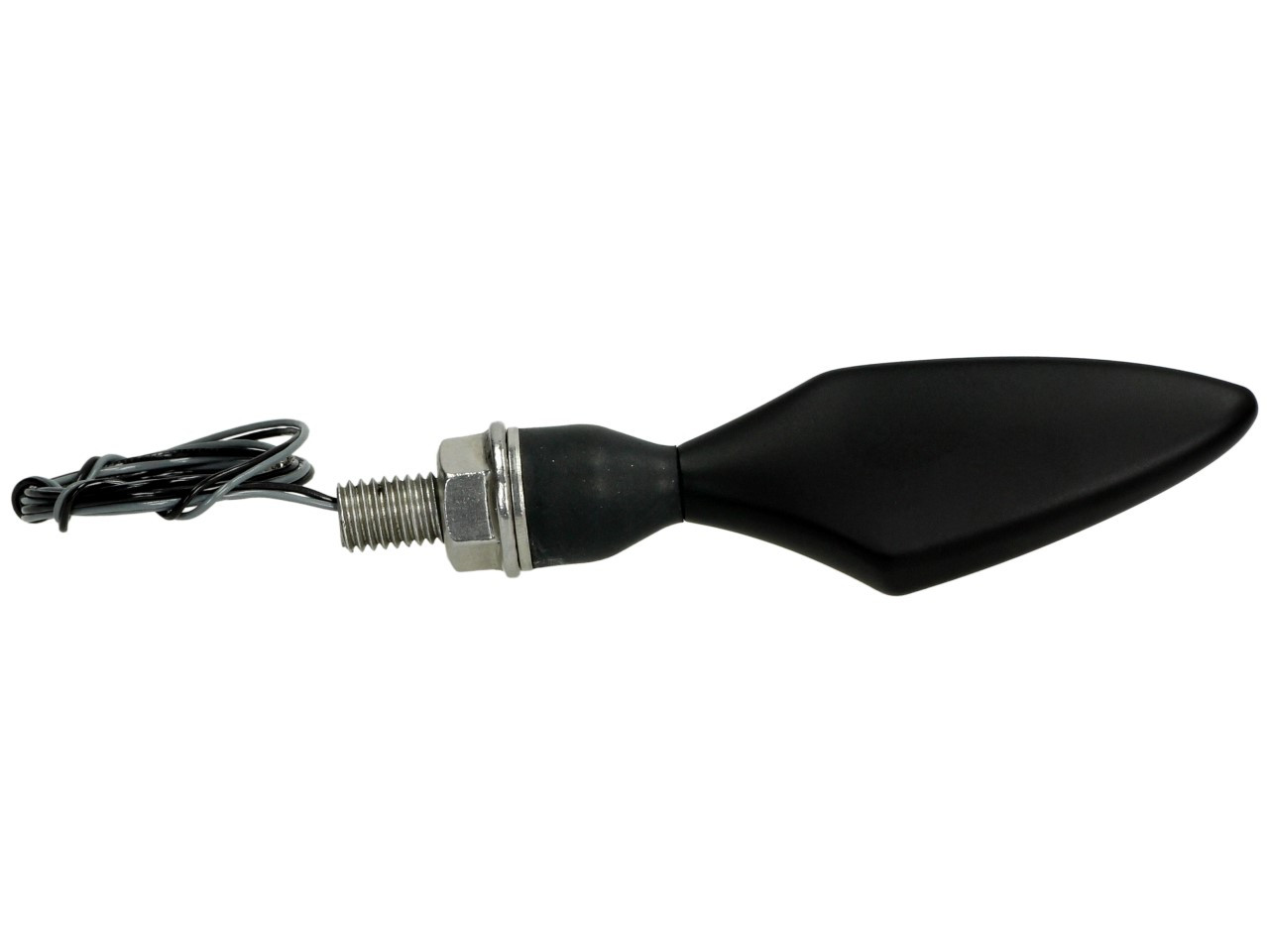 Kellermann-indicator, Rhombus Extreme, staal, LED, VR/HL, 12 V, zwart gesatineerd, M8x20, E-keurmerk