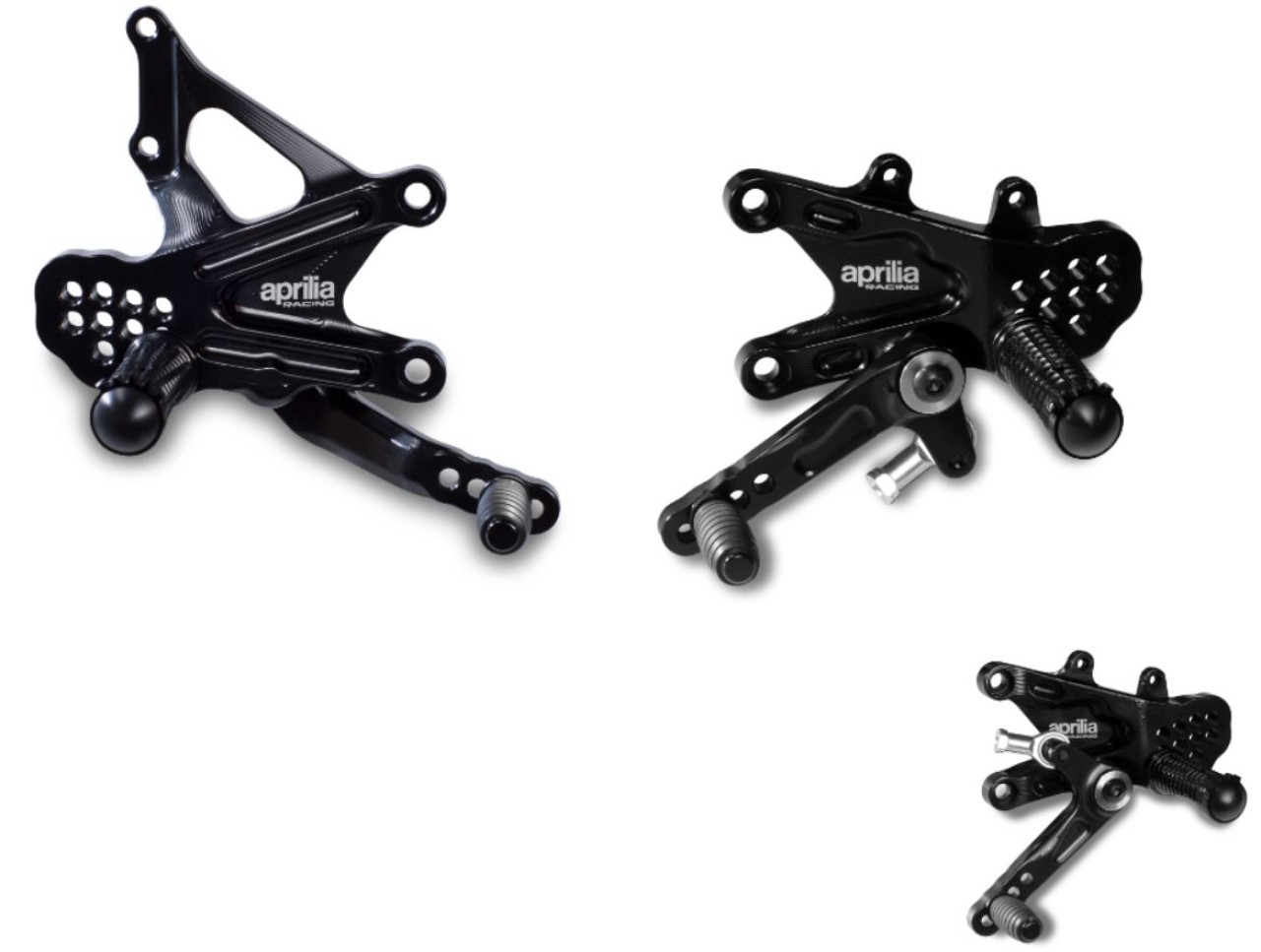 Voetsteunset zwart voor Aprilia RSV4 / Tuono V4 1100 (21-)