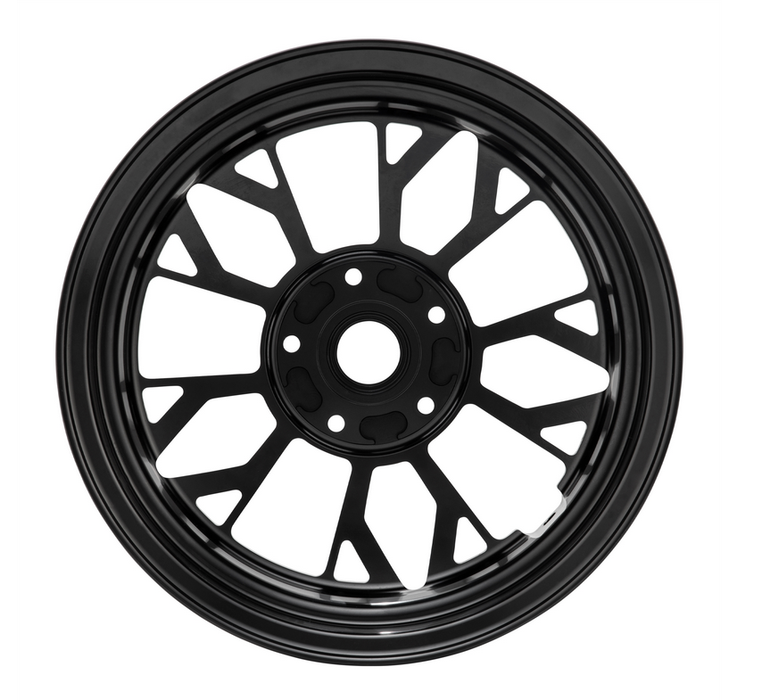 Velgkam 2 voor/achter 12" voor Vespa GTS/GTS Super/GTV/GT/946 125-300ccm, zwart glanzend