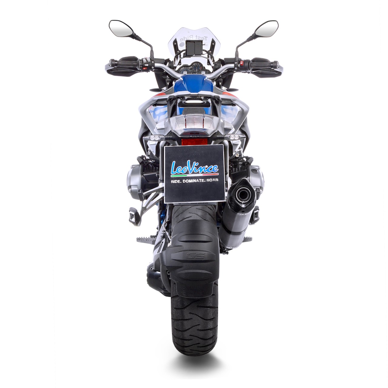 LeoVince uitlaatsysteem LV One Evo voor BMW R 1200 GS /Adventure, zilver, slip on, Euro4, E-certificaat