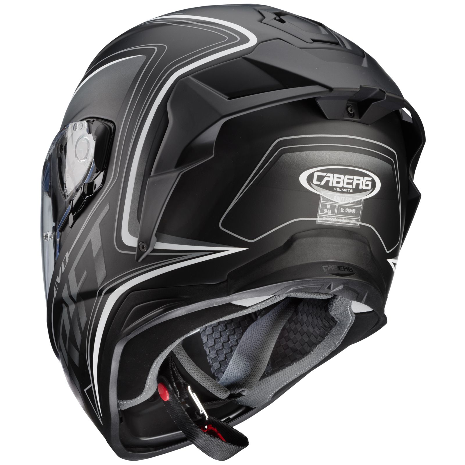 Caberg Helm Drift Evo Integra, mat zwart/grijs-wit