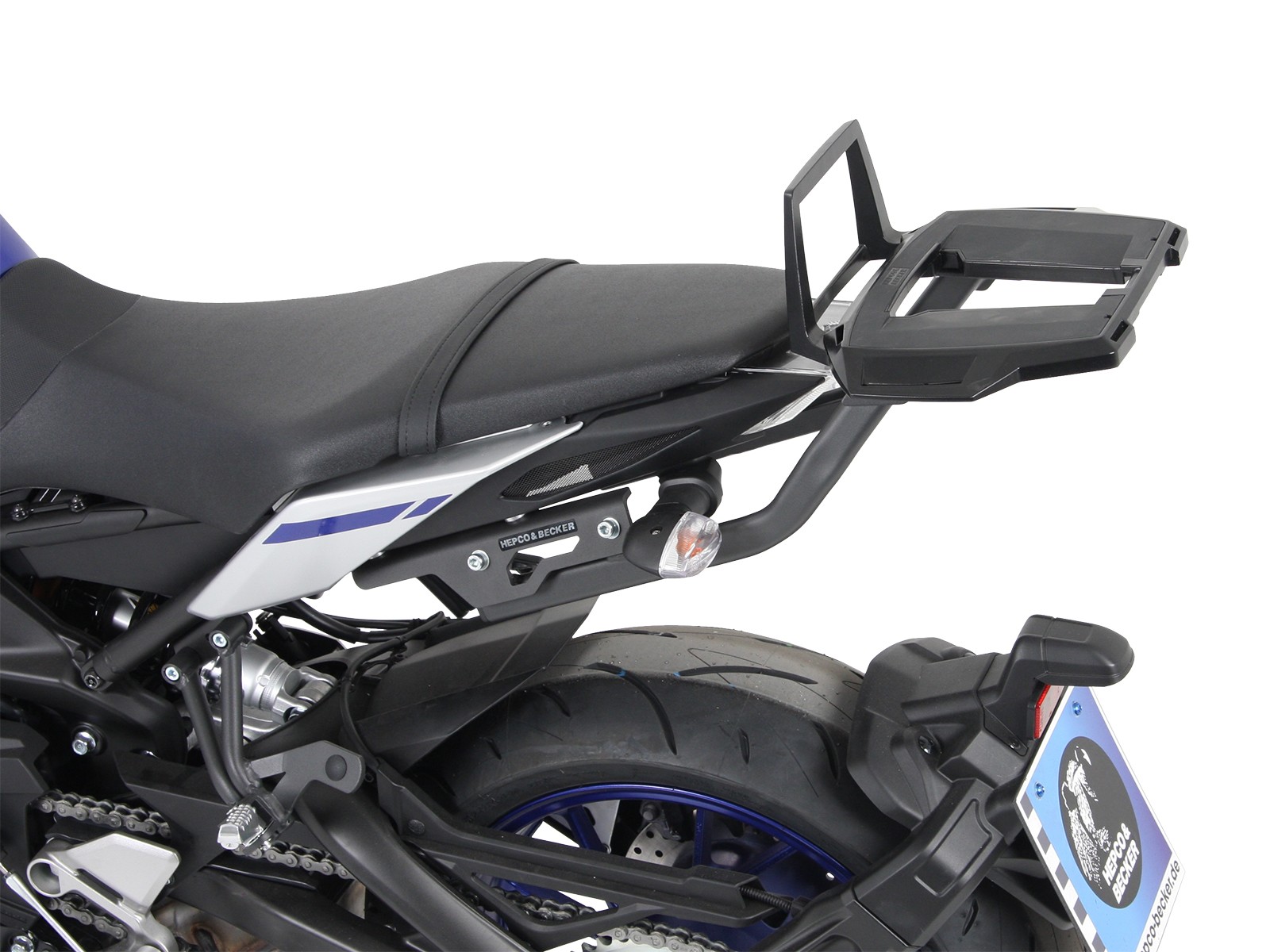 Alurack topkofferdrager antraciet voor Yamaha MT-09 (Bj.17-) Hepco & Becker