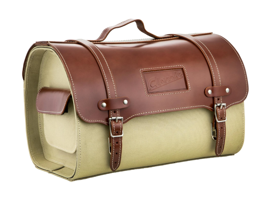 Leren etui "Classic" voor Vespa, leer/canvas