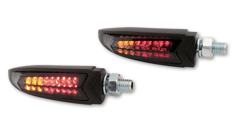 HIGHSIDER pro Arc LED achterlicht, remlicht, knipperlicht 3in1 zwart/getint E-keurmerk (paar)
