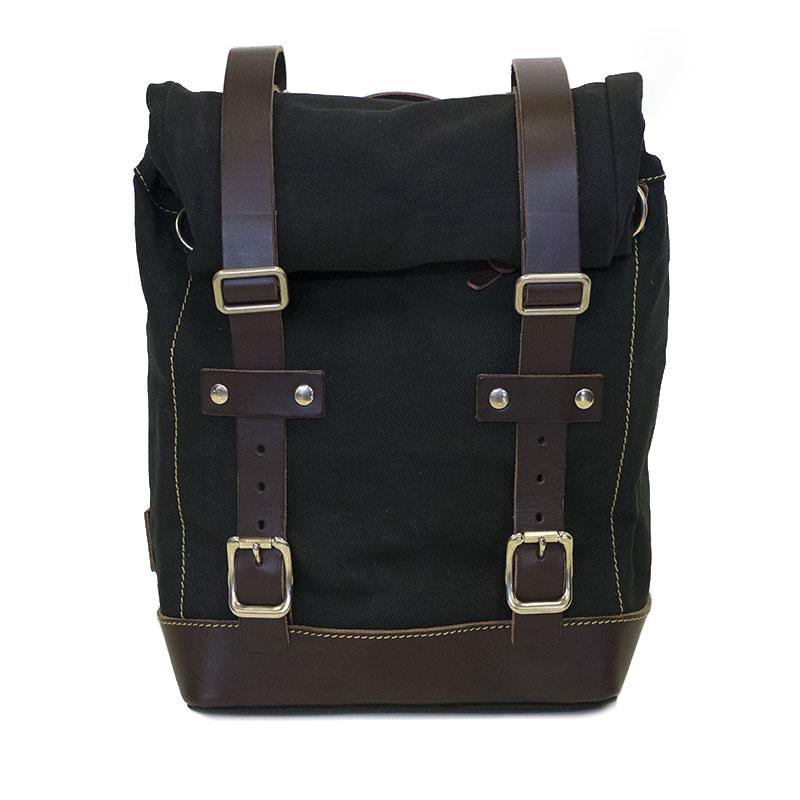 Canvas zijtas 10L-14L - Zwart/Bruin - Eenheid Garage
