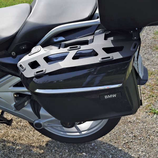 Bagagerek voor zijkoffer BMW K 1600 GT/GTL, R 1250 RT, R 1200 RT, aluminium, zwart