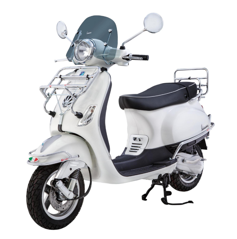 Bagagerek achteraan voor Vespa LX/LXV 50-150cc, chroom