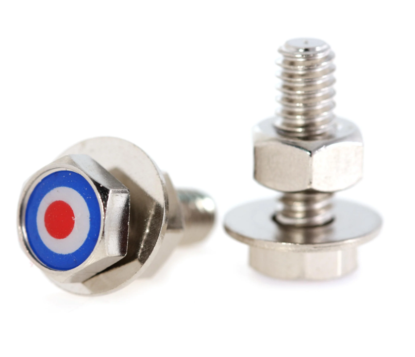 Schroef nummerplaat/houder "SIP TARGET" voor Vespa, zeskant, M6x20 mm
