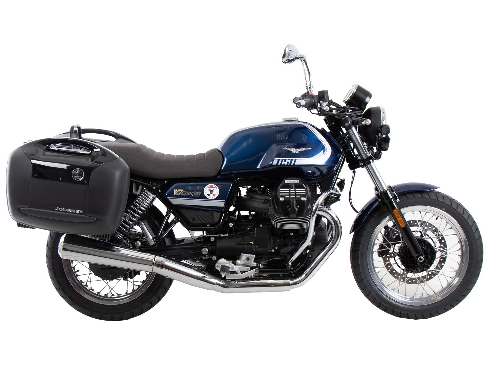 Zwarte bagagedrager voor Moto Guzzi V7 Special/Stone/Centenario (21-24) Hepco & Becker