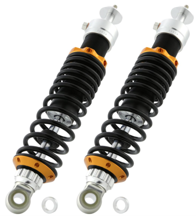 Achterschokdemper voor Vespa GTS/GTS Super/GTV/GT 60/GT/GT L, zilver/oranje