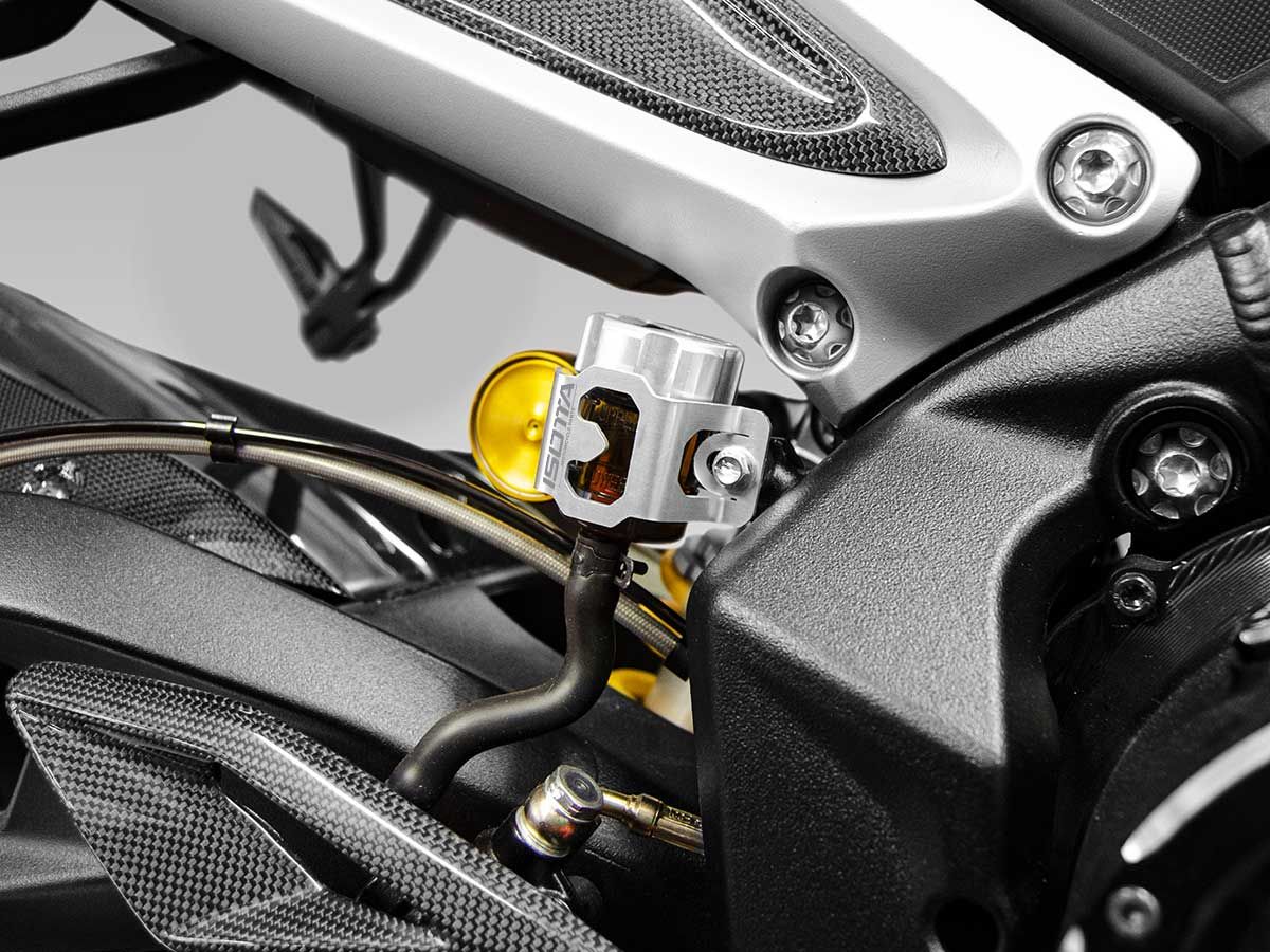 Bescherming voor het vloeistofreservoir van de achterrem voor Moto Guzzi V100 Mandello S /Stelvio 1000