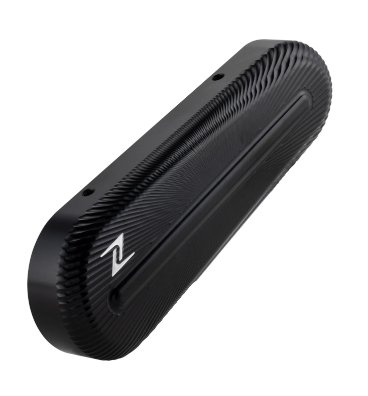 Swingarmkap ZELIONI 3D voor Vespa, zwart geanodiseerd
