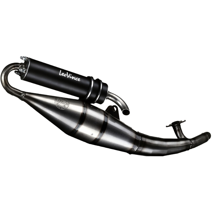 LeoVince Uitlaatsysteem Hand Made TT, Black Edition, volledig systeem voor Yamaha Aerox 50