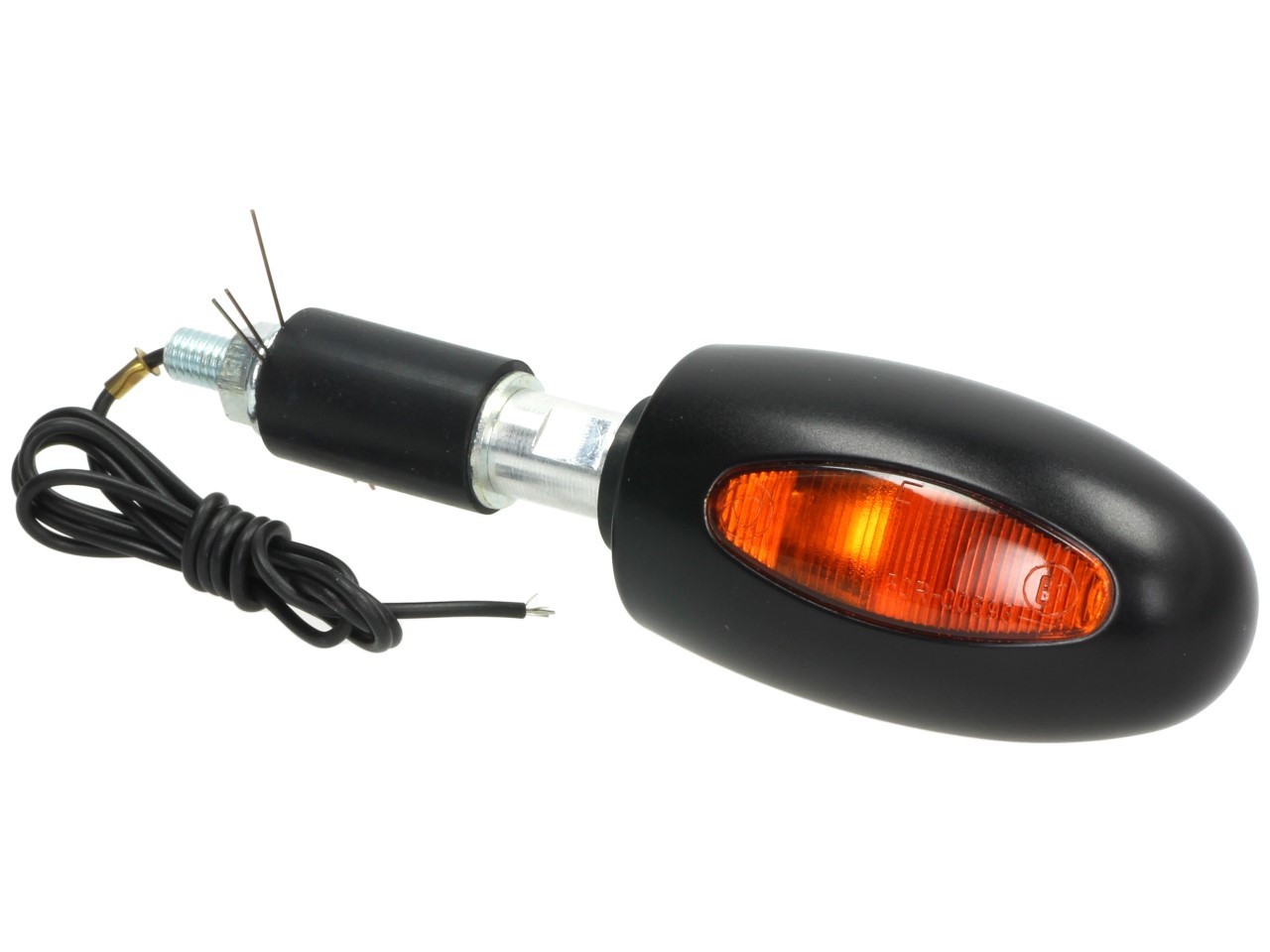 Kellermann aanwijzer, BL 1000 geel, messing, halogeen, VR/VL, 12 V, 21 W, zwart satijnglanzend