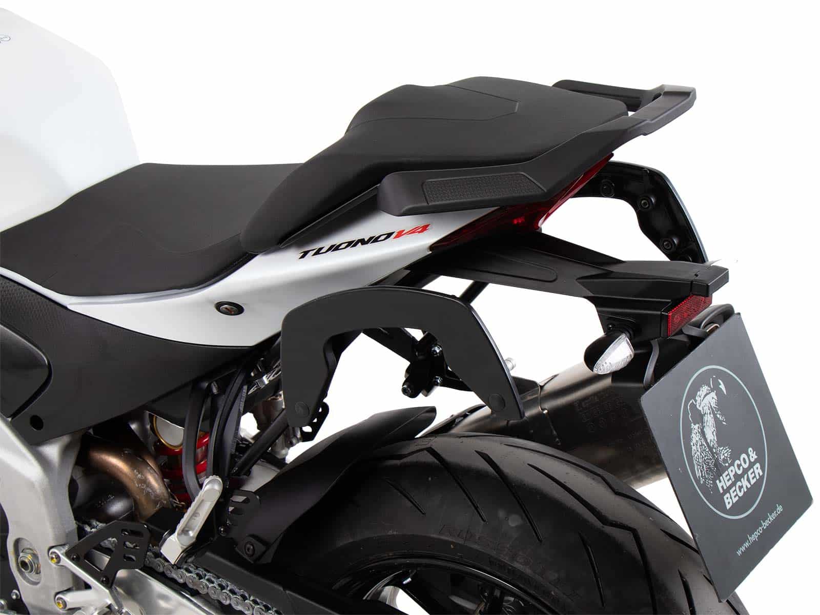 C-Bow zijdrager zwart voor Aprilia Tuono V4 (21-24) Hepco & Becker
