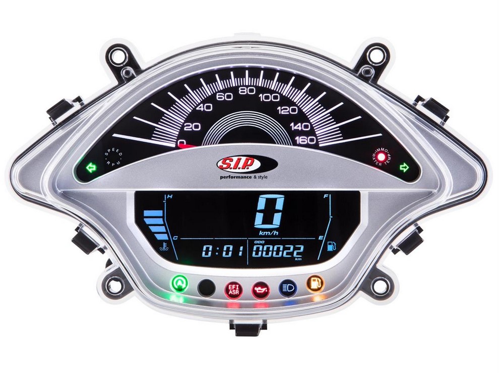 Toerenteller/snelheidsmeter voor Vespa GTS/GTS Super 300cc FL ('14-), zilver