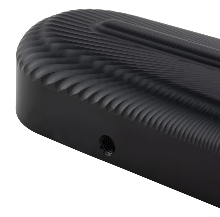 Swingarmkap ZELIONI 3D voor Vespa, zwart geanodiseerd