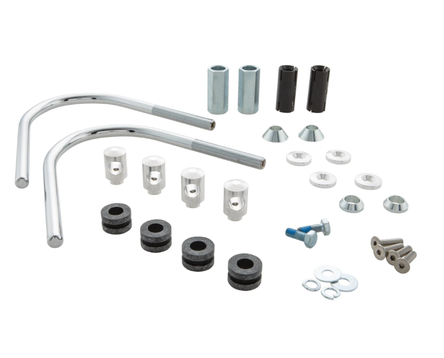 Bevestigingsmateriaal Flyscreen voor Vespa GTS/GTS Super/GT/GT L 125-300cc, zilver
