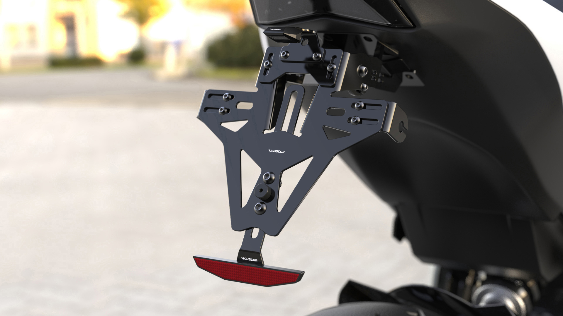 Korte nummerplaathouder incl. nummerplaatverlichting voor Kawasaki ZX-6R 636 (19-)