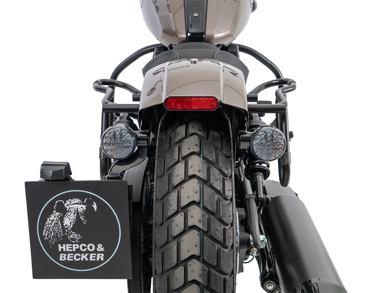 Kniptassenset zwart incl. houder voor Indian Scout Bobber 1250 (25-) Hepco & Becker