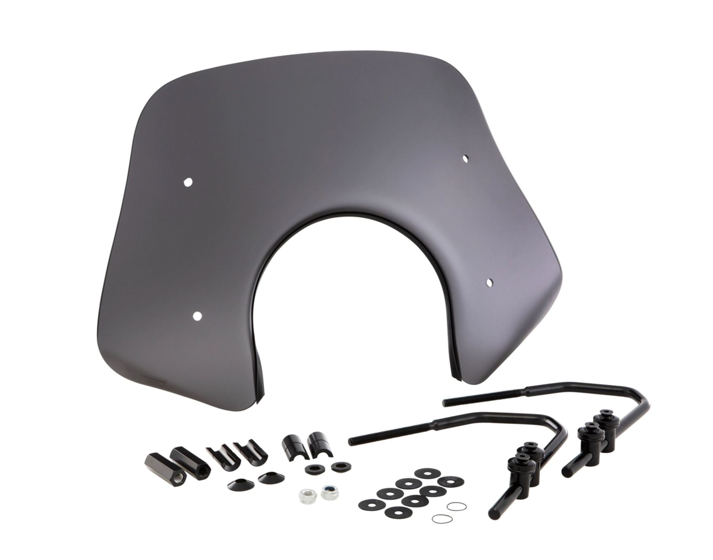 Flyscreen Piccolo voor Vespa GTS/GTS Super/GT/GT L 125-300cc, mat zwart