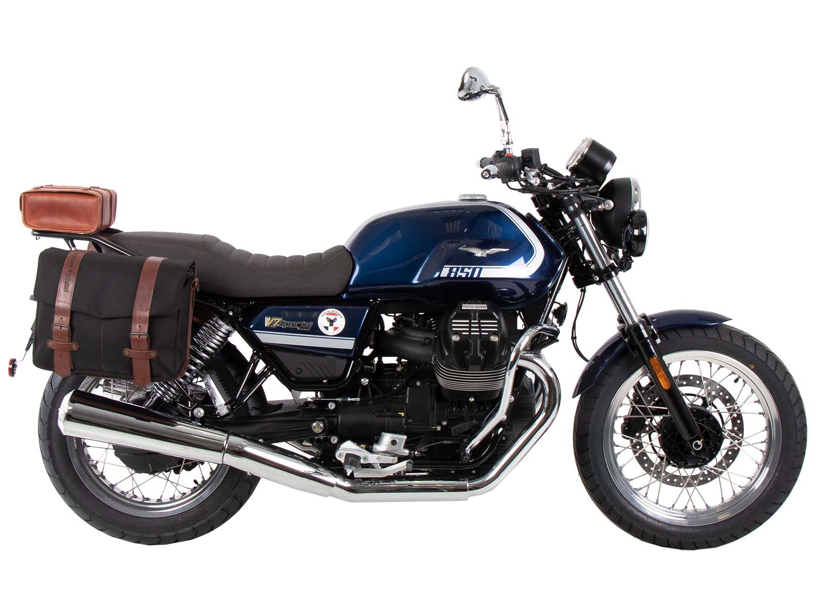 C-Bow zijdrager zwart voor Moto Guzzi V7 850 Special/Stone/Centenario (21-24) Hepco & Becker
