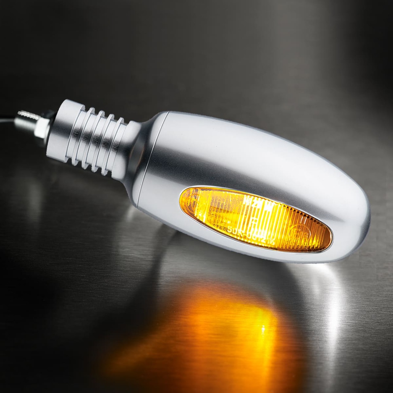 Kellermann richtingaanwijzer, BL 1000 geel, aluminium, halogeen, VR/VL, 12 V, 21 W, zilversatijn