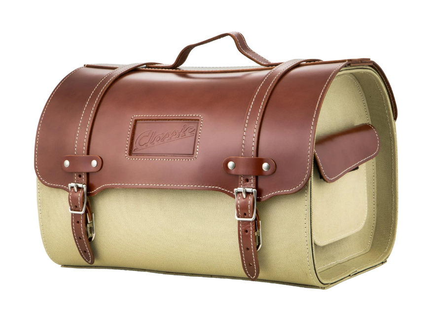 Leren etui "Classic" voor Vespa, leer/canvas