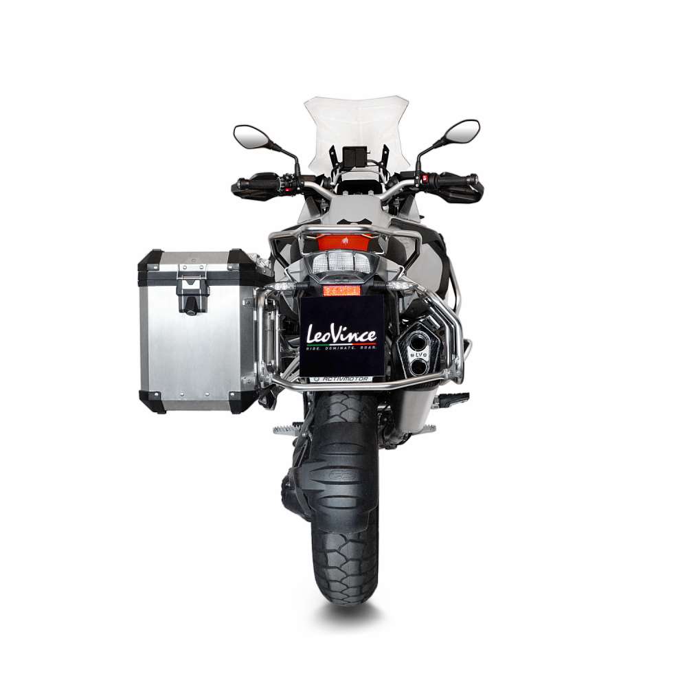 LeoVince uitlaatsysteem LV-12 voor BMW R 1200 /1250 GS /Adventure, zilver, slip on, E-certificaat