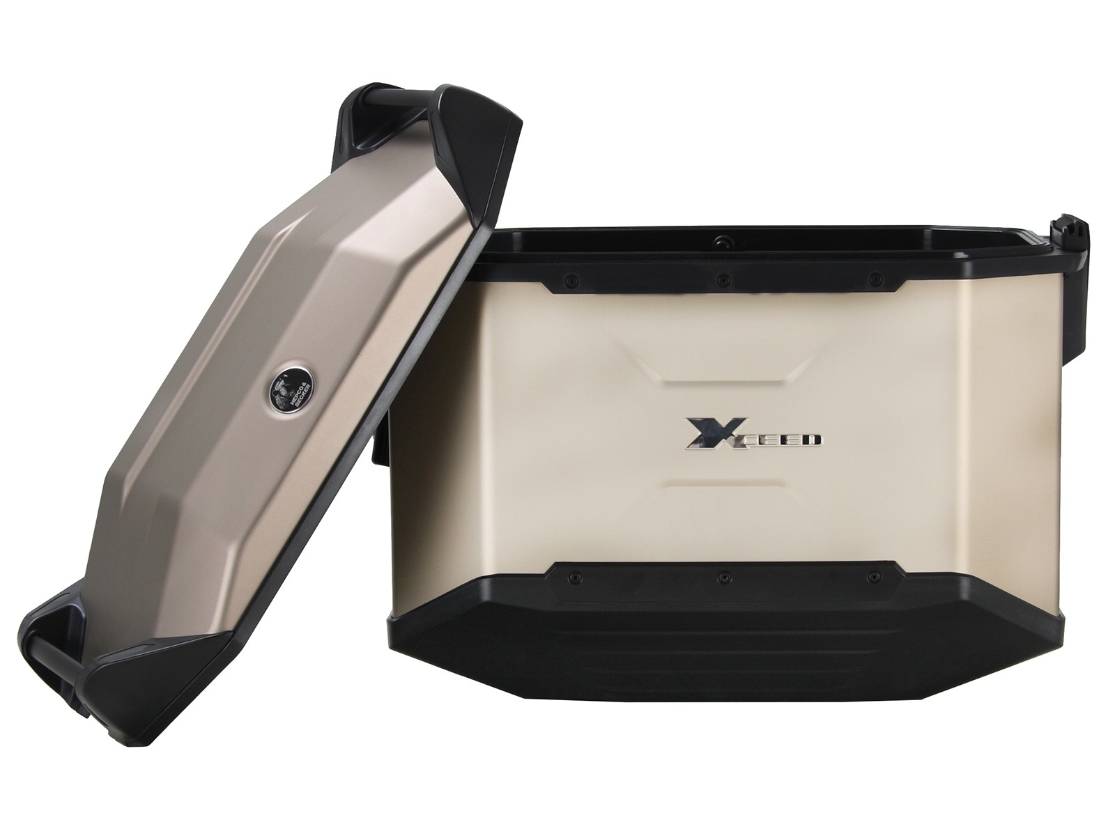 Xceed zijkoffer 38 liter titanium Hepco & Becker