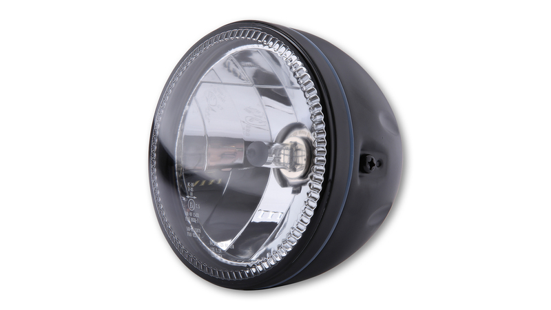 HIGHSIDER pro 5 3/4 inch hoofdkoplamp Skyline H4 zwarte LED parkeerlichtring, E-goedgekeurd (1pc)
