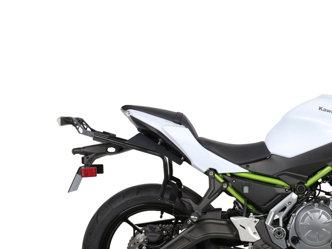Shad zijkofferhouders 3P-systeem, zwart gelakt, voor de Kawasaki Ninja 650 / Z 650 (17-)