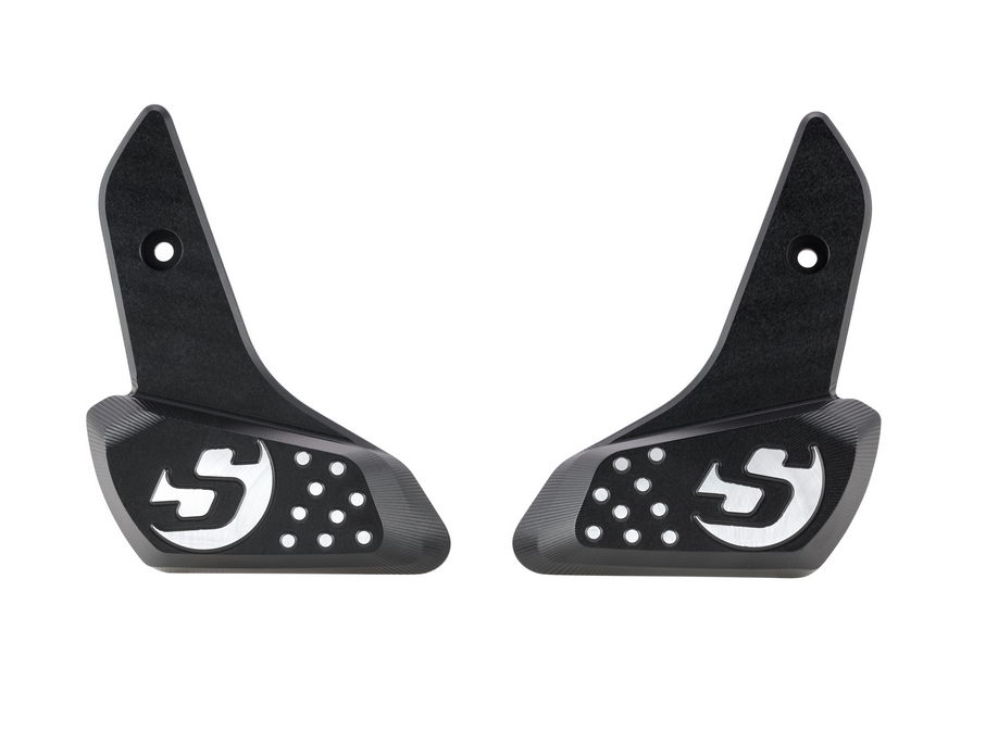 Voetsteunen rechts en links voor Vespa Primavera /Sprint 50-150ccm 2T/4T AC, mat zwart