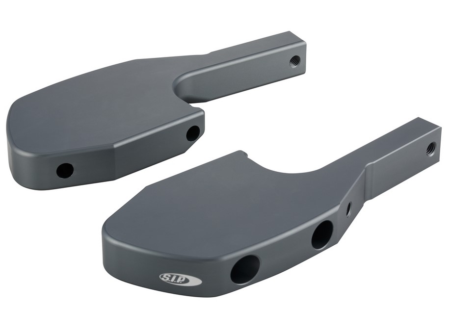 Voetsteun adapter achterbank voor Vespa GTS/GTS Super/GTV/GT 60/GT/GT L 125-300ccm, mat grijs