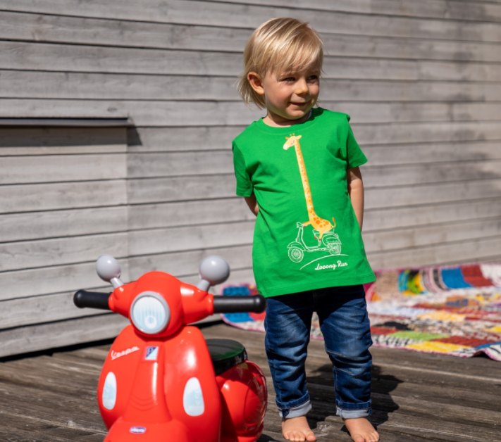 Kinder-T-shirt "Looong Run", groen